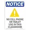 Signmission OSHA Notice, 7" Height, No Cell Phone Or Tablet Sign With Symbol, 7" X 5", Portrait OS-NS-D-57-V-14411 - alternate 1